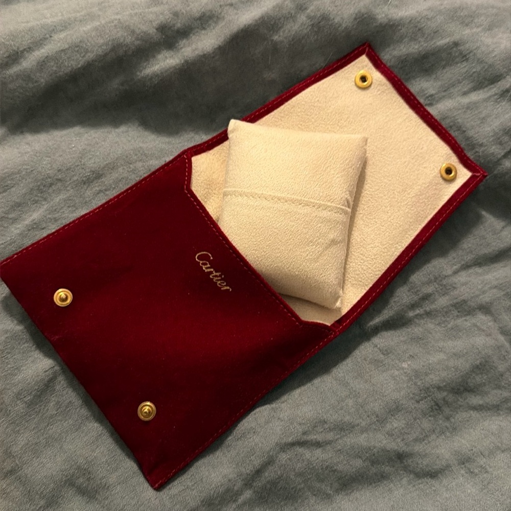Suede Cartier bracelet pouch